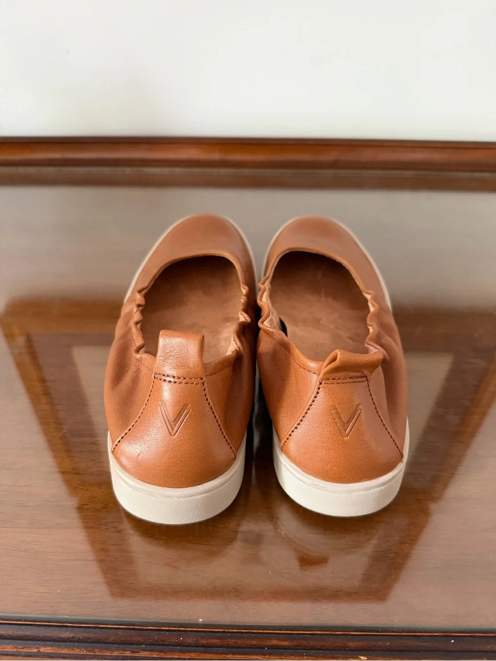 Vionic Uptown Ballet Flats Women’s 6.5 Tan Leather Comfort Shoes